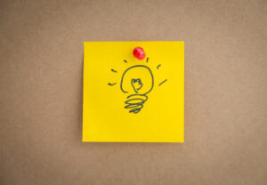 Yellow Post it Bulb